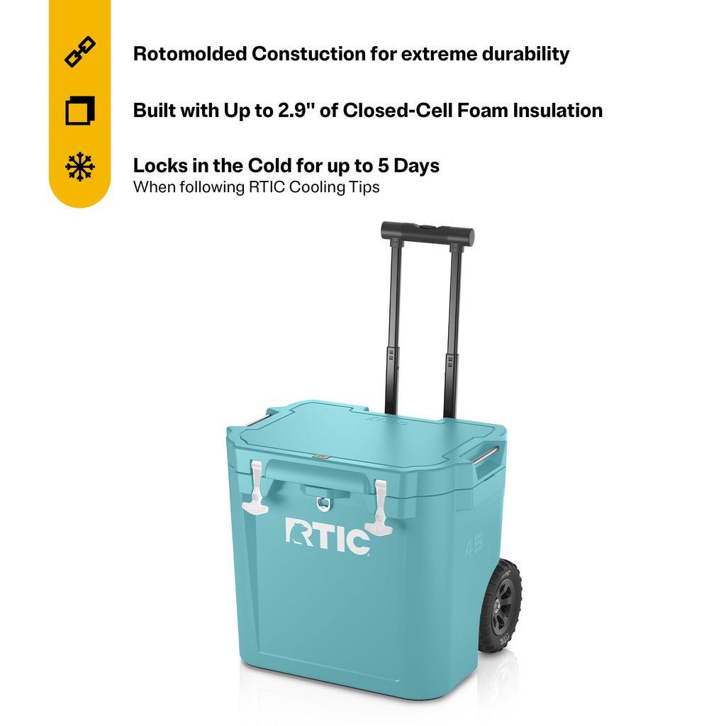 45 QT Ultra-Tough Wheeled Cooler