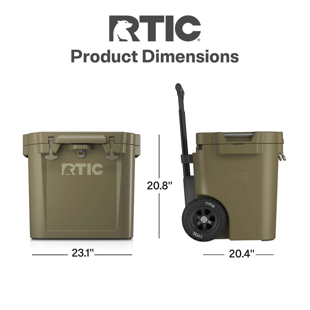 45 QT Ultra-Tough Wheeled Cooler